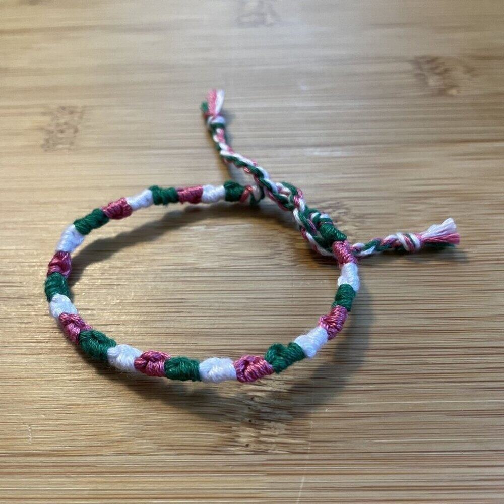 Teagan Bracelet, anklet, trendy, comfortable, tie, embroidery thread, woven, gif